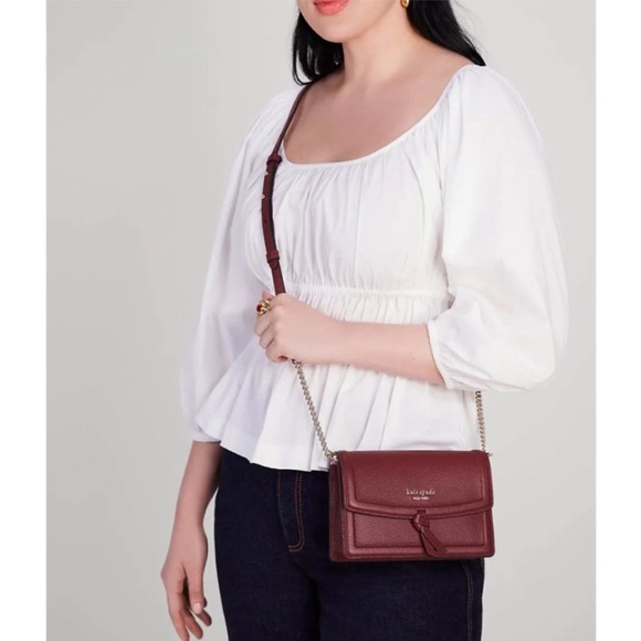 Kate spade New York Knot Pebbled Leather Flap Crossbody - Picture 2 of 9